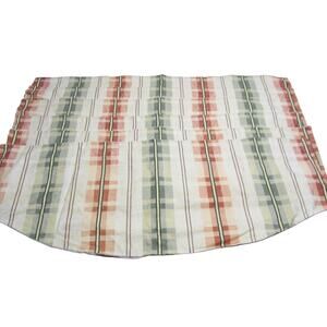 Vintage Valance Plaid Scalloped Window Treatments Kitchen Country Set 6 Handmade